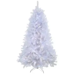 9ft. Pre-Lit White Artificial Christmas Tree, Warm White LED Lights