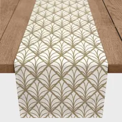 Gold Art Distress 16" x 90" Poly Twill Table Runner