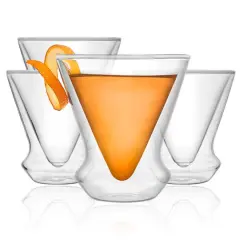 JoyJolt&reg; Cosmo Double Wall Stemless Martini Glasses, 4ct.