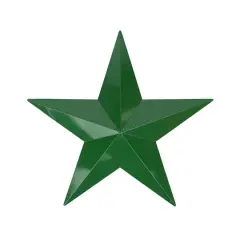 24" Hunter Green Country Rustic Star Indoor/Outdoor Wall Decoration