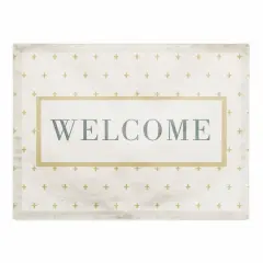 Welcome Plus Cotton Twill Placemat Yellow/White