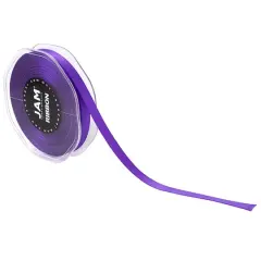 JAM Paper 3/8" x 25yd. Double Faced Satin Ribbon Purple