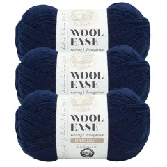 3 Pack Lion Brand&reg; Wool-Ease&reg; Roving Origins Yarn Navy
