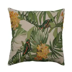 Hello Honey&reg; Multicolor Embroidered Birds & Florals Pillow Cover