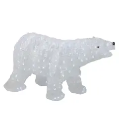 28" Lighted Commercial Grade Acrylic Polar Bear Christmas Display Decoration