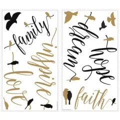 RoomMates Inspirational Words With Birds Peel & Stick Wall Decals