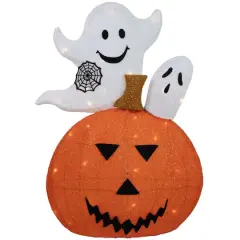 28" LED Lighted Jack-O-Lantern & Ghosts Halloween Decoration