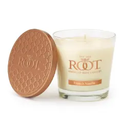 Root Candles 6.3oz. Small Scented Honeycomb Veriglass Jar Candle French Vanilla