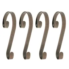 Haute Decor Stocking Scroll&reg; Holly Embossed Oil-Rubbed Bronze Stocking Holders, 4ct.
