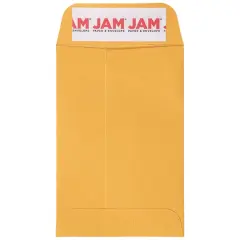 JAM Paper Brown Kraft Manila #4 Coin Business Commercial Envelopes with Peel and Seal Closure