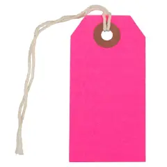 JAM Paper Gift Tags, 100ct. Neon Pink