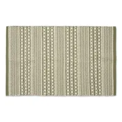 DII&reg; Artichoke Green Dobby Stripe Hand-Loomed Rug, 2ft. x 3ft.
