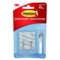 Command&trade; Clear Medium Wire Hooks
