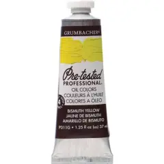 Grumbacher&reg; Pre-Tested Professional&reg; Oil Color Paint, 37mL Bismuth Yellow