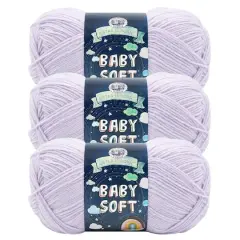 3 Pack Lion Brand&reg; Baby Soft&reg; Yarn Dusty Lilac