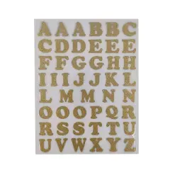 1" Iron-On Glitter Letters by Make Market&reg; Gold