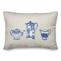 Tea In Row 14" x 20" Throw Pillow