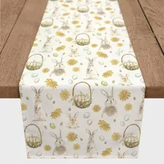Easter Greetings Pattern Runner 2 16" x 90" Cotton Twill Runner