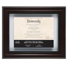 11" x 14" Mahogany & Black Document Float Frame by Studio D&eacute;cor&reg;