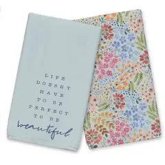 Life is Beautiful Tea Towel Set Blue