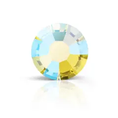 Preciosa MAXIMA SS20 Aurora Borealis Flatback Czech Crystals, 144ct. Citrine AB