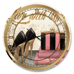 Designart 'Gold Fabulous Life Style Ii Glam Wall Clock