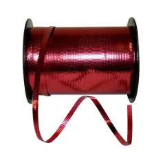 JAM Paper 3/16" x 250yd. Metallic Curling Ribbon Burgundy