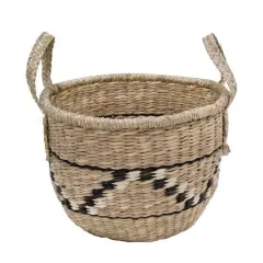 11.75" Natural Santa Fe Woven Seagrass Basket with Handles by Ashland&reg;