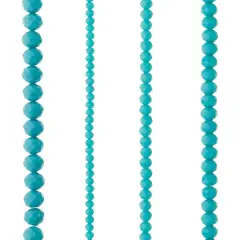 Aqua Faceted Glass Rondelle Bead Strings by Bead Landing&trade;