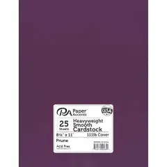 PA Paper&trade; Accents 8.5" x 11" Heavyweight Smooth Cardstock, 25 Sheets Prune