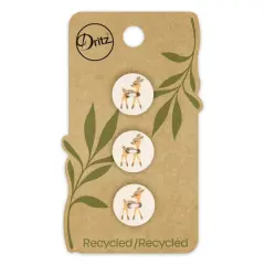 Dritz&reg; 15mm Natural Recycled Cotton Deer Button, 9ct.