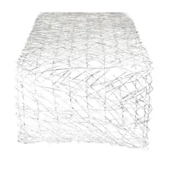 DII&reg; 72" Woven Paper Table Runner Silver