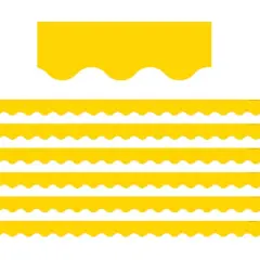 Teacher Created Resources Yellow Gold Scalloped Border Trim, 210ft.