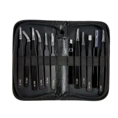 12 Piece Precision Tweezer Set with Case by Bead Landing&trade;