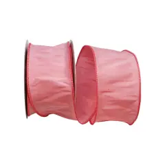 Reliant 2.5" x 10yd. Dupioni Supreme Wired Ribbon Dusty Rose