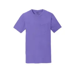Port & Company&reg; Beach Wash&reg; Garment-Dyed Adult Pocket T-Shirt Amethyst
