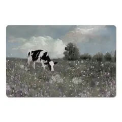 18" x 27" Cow in Purple Field Floor Mat