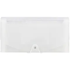 JAM Paper 13 Pocket Plastic Accordion FolderClear