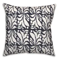 18" Fun Foliage Indoor/Outdoor Pillow Navy