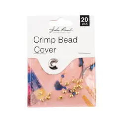 John Bead Must Have Findings 3mm Bead Crimp Covers, 20ct. Gold
