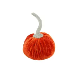 Flora Bunda&reg; 5" Velvet Decorative Pumpkin Orange