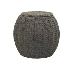 Household Essentials 19" Woven Storage End Table Gray