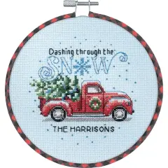 Dimensions&reg; Learn-A-Craft Holiday Family Truck Counted Cross Stitch Kit