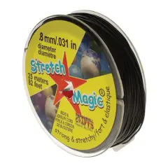 Stretch Magic&reg; 0.8mm Black Bead & Jewelry Cord, 25m