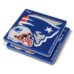 NFL 3D Logo Series Coaster Set New England Patriots