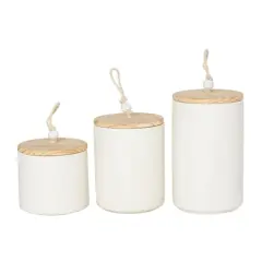 Cream Ceramic Spotted Textured Canister Set