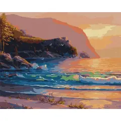 Evening Glow of the Waves Painting by Numbers Kit