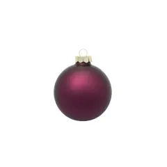 Whitehurst 8ct. 3.25" Matte Glass Ball Ornaments Purple Matte