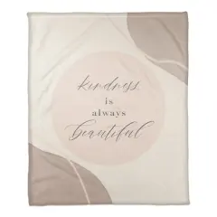 50" x 60" Kindness Is Always Beautiful Coral Fleece Blanket