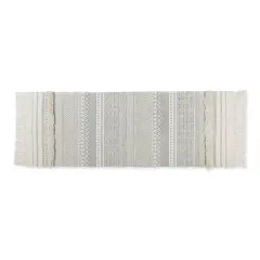DII&reg; Hand-Loomed Shag Rug Runner, 2ft. x 3" x 6ft. Gray/Off White